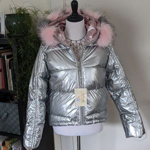 Silver puffy jacket